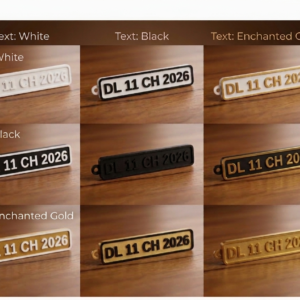 Custom Vehicle Number Plate Keychain