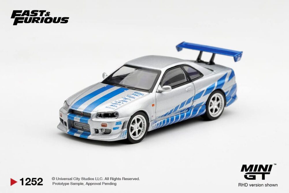 MINI GT Nissan Skyline GT-R (R34) C-West - 2 Fast 2 Furious BLISTER