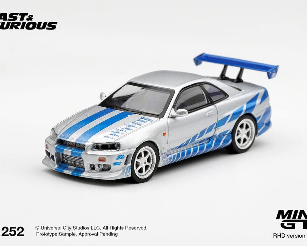 MINI GT Nissan Skyline GT-R (R34) C-West - 2 Fast 2 Furious BLISTER