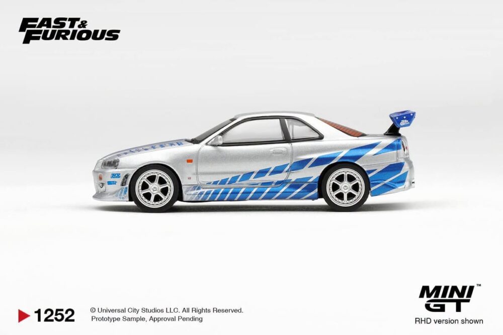 MINI GT Nissan Skyline GT-R (R34) C-West - 2 Fast 2 Furious BLISTER