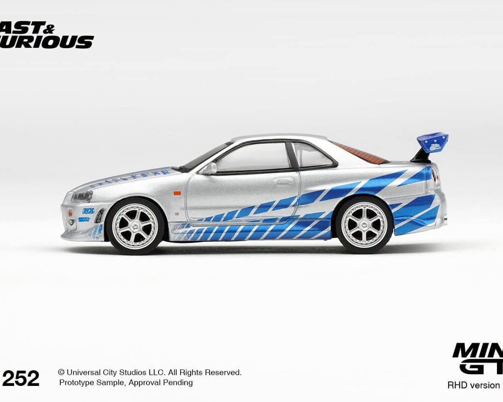 MINI GT Nissan Skyline GT-R (R34) C-West - 2 Fast 2 Furious BLISTER